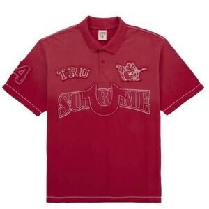 Supreme x True Religion Washed Red Polo Shirt